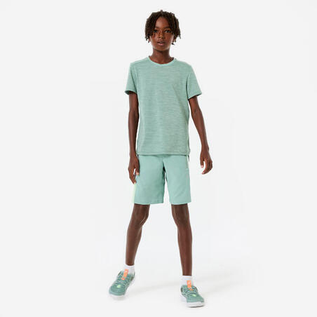 Шорти спортивні дитячі зелені/білі