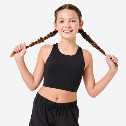 Brassière opaque ouverte dans le dos fille, noir