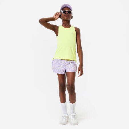 Майка спортивна для дівчат неоново-жовта