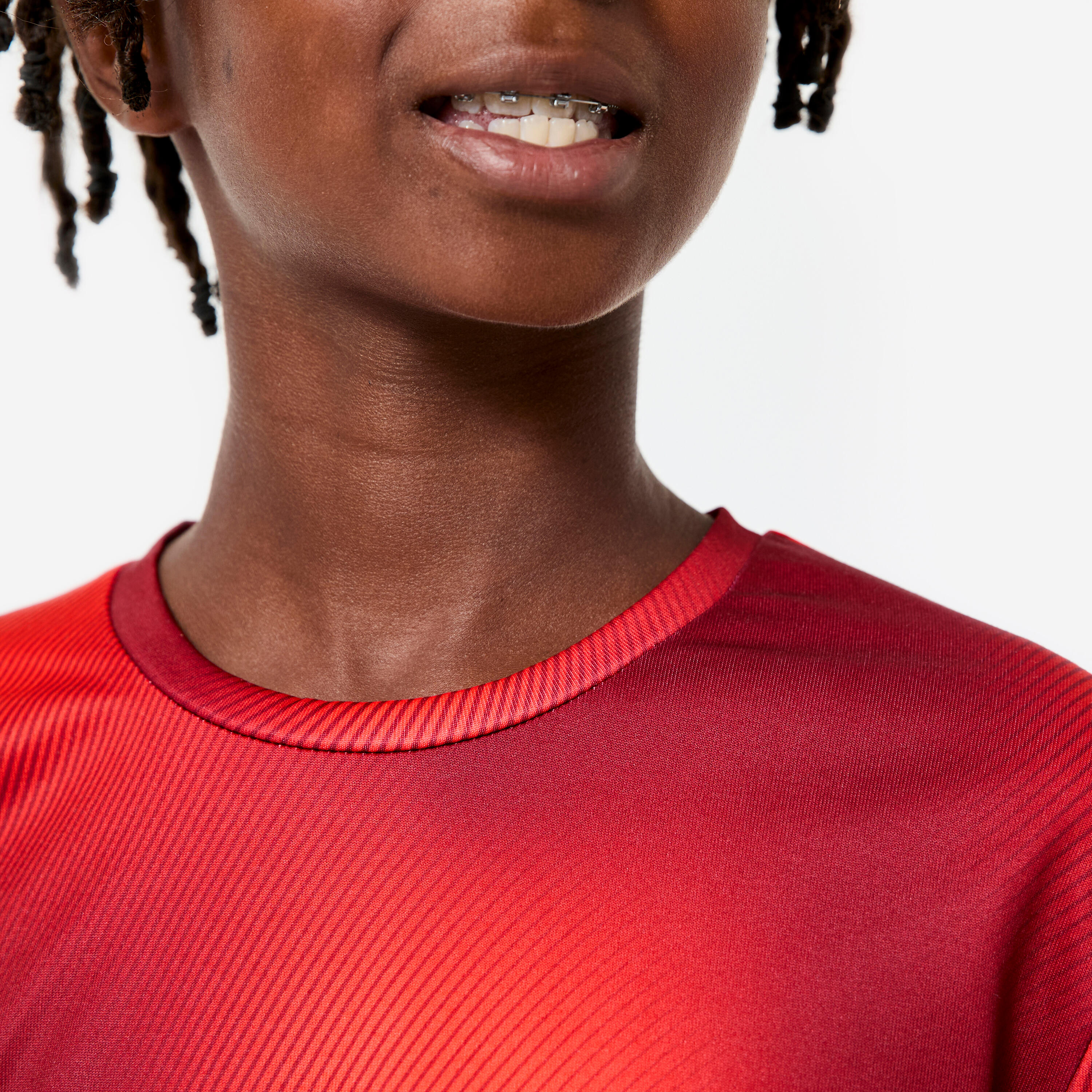 T-Shirt Multisport atmungsaktiv für Kinder, rot 3/5