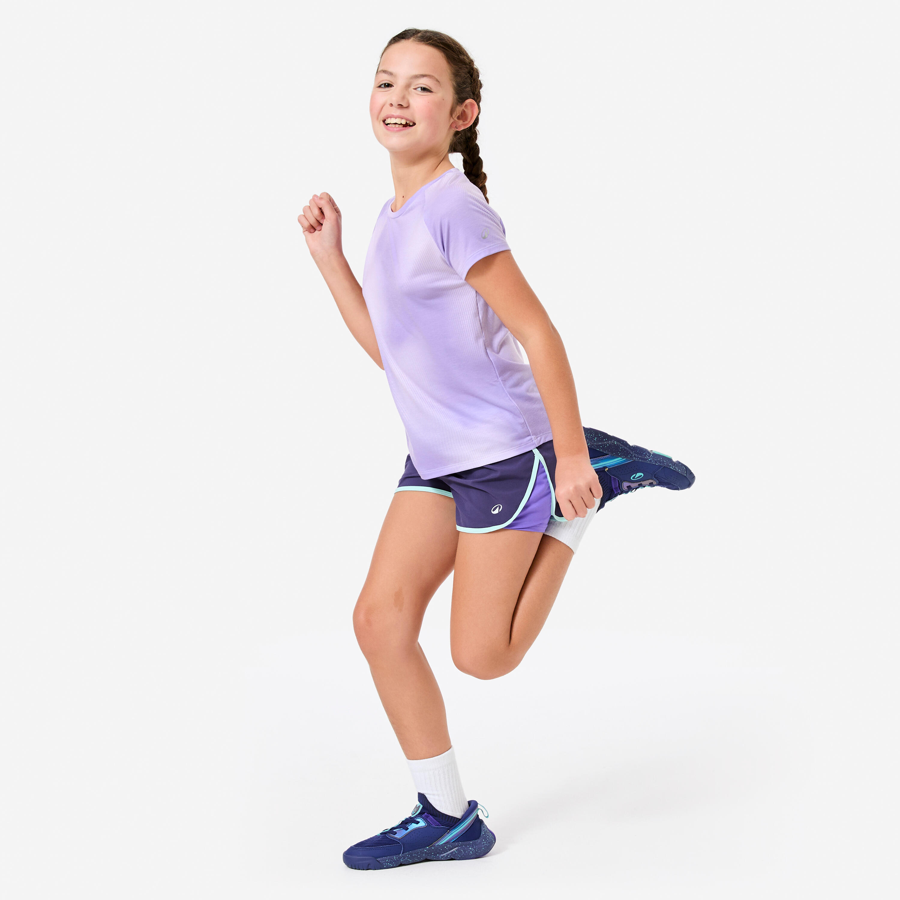 Short 2-en-1 multisport respirant enfant 2/5