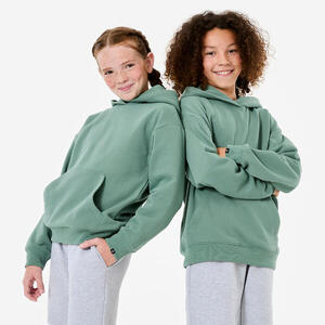 Sudadera Niños Verde Caqui Capucha Oversize