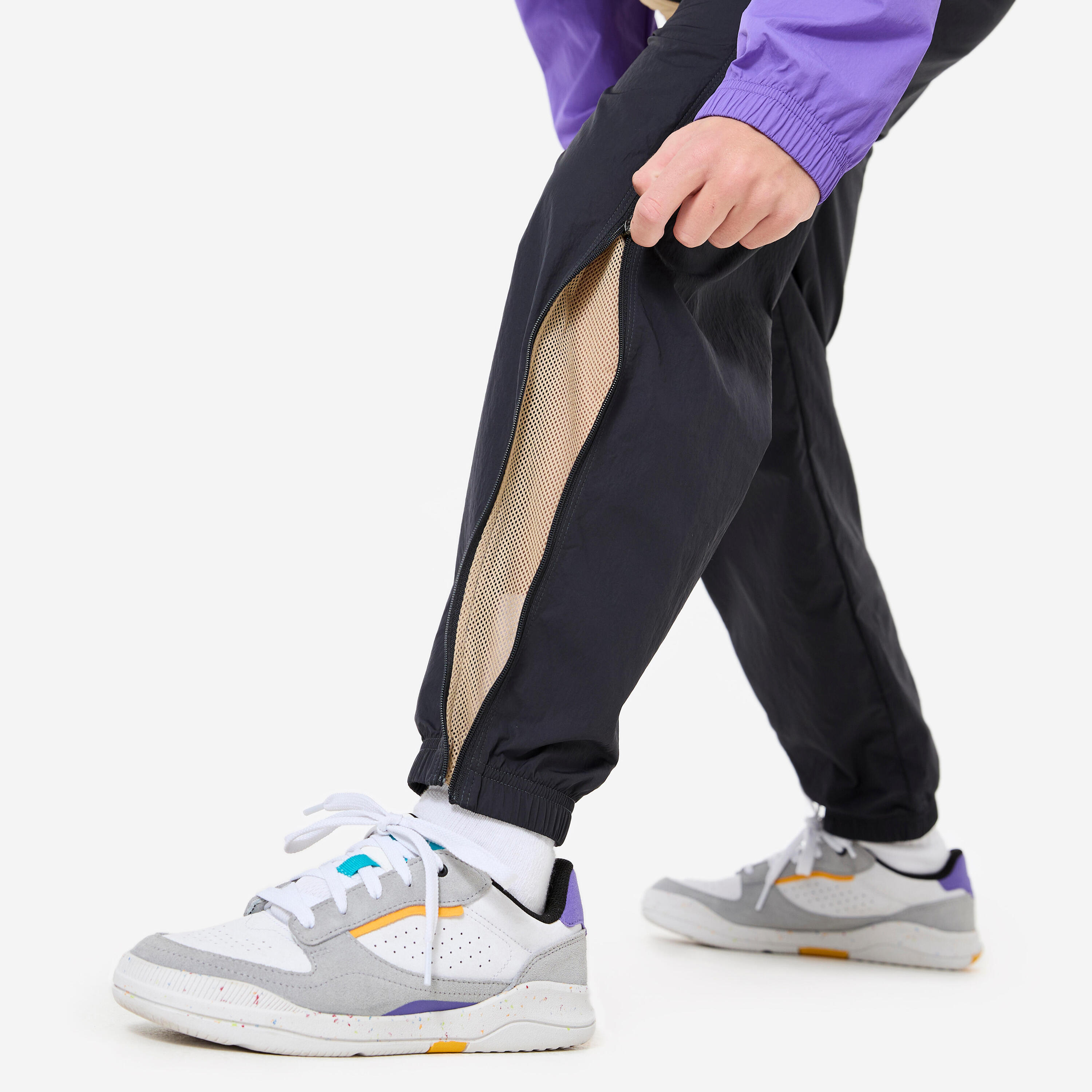Pantalon déperlant léger enfant, gris foncé 2/8