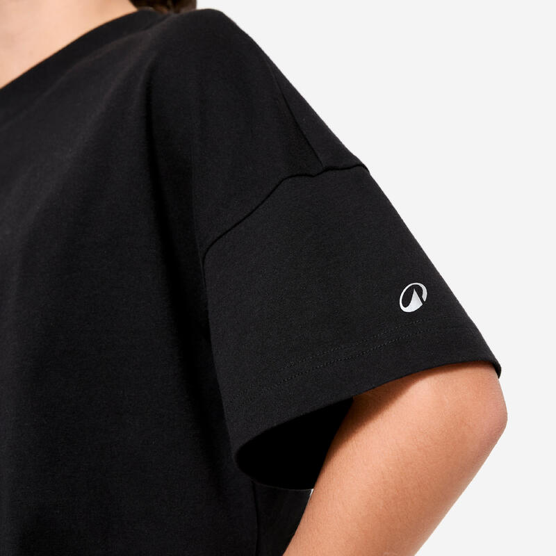 Tricou croială largă Negru Fete