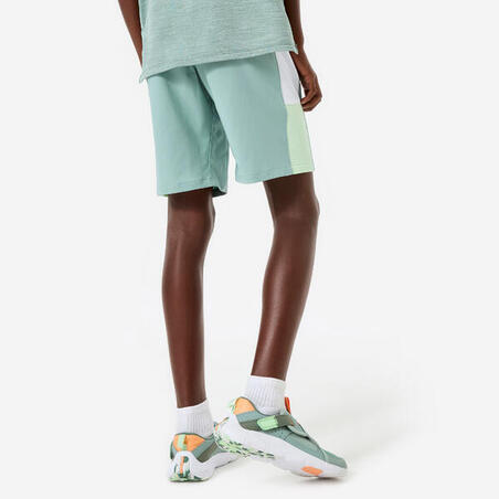 Шорти спортивні дитячі зелені/білі