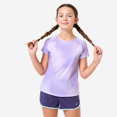 T-shirt meisjes ademend donkerroze