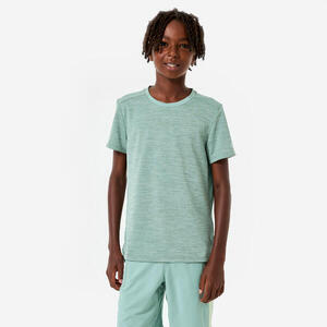 Camiseta Múltiples Deportes Niños Verde Escarchado Técnica Transpirable