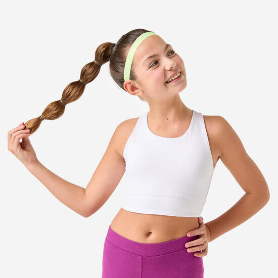 Brassière opaque ouverte dans le dos fille, blanc