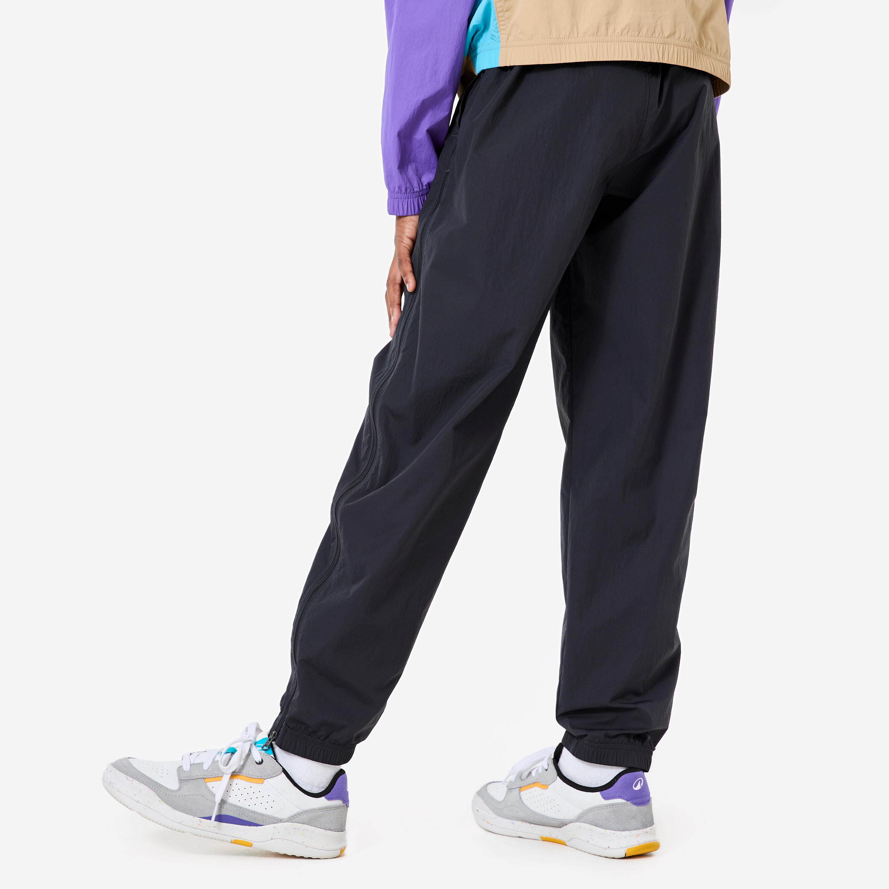 Pantalon déperlant léger enfant, gris foncé 5/8