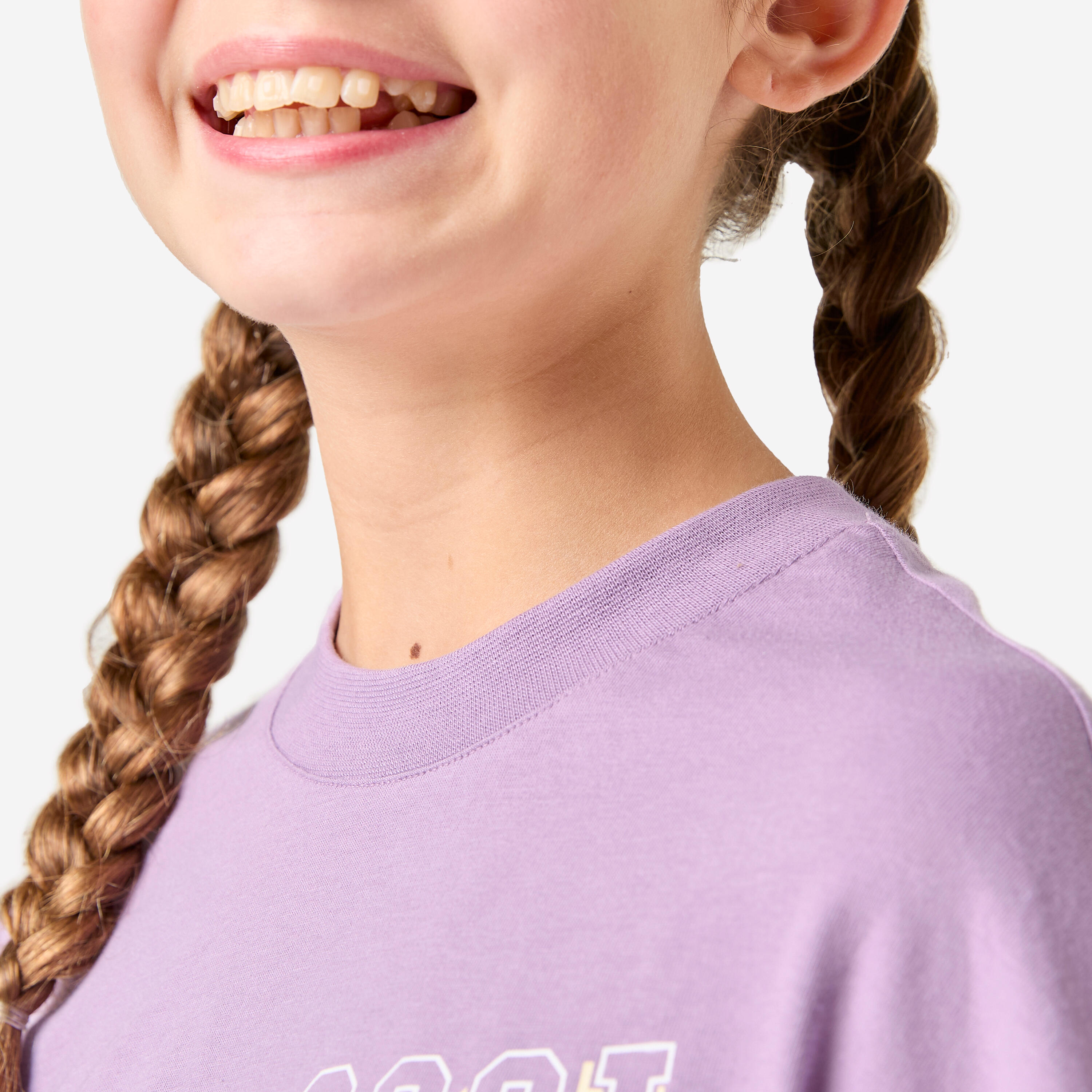 Tee-shirt oversize fille, violet clair 5/7