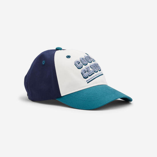 Casquette enfant respirante réglable mixte, blanc bleu vert