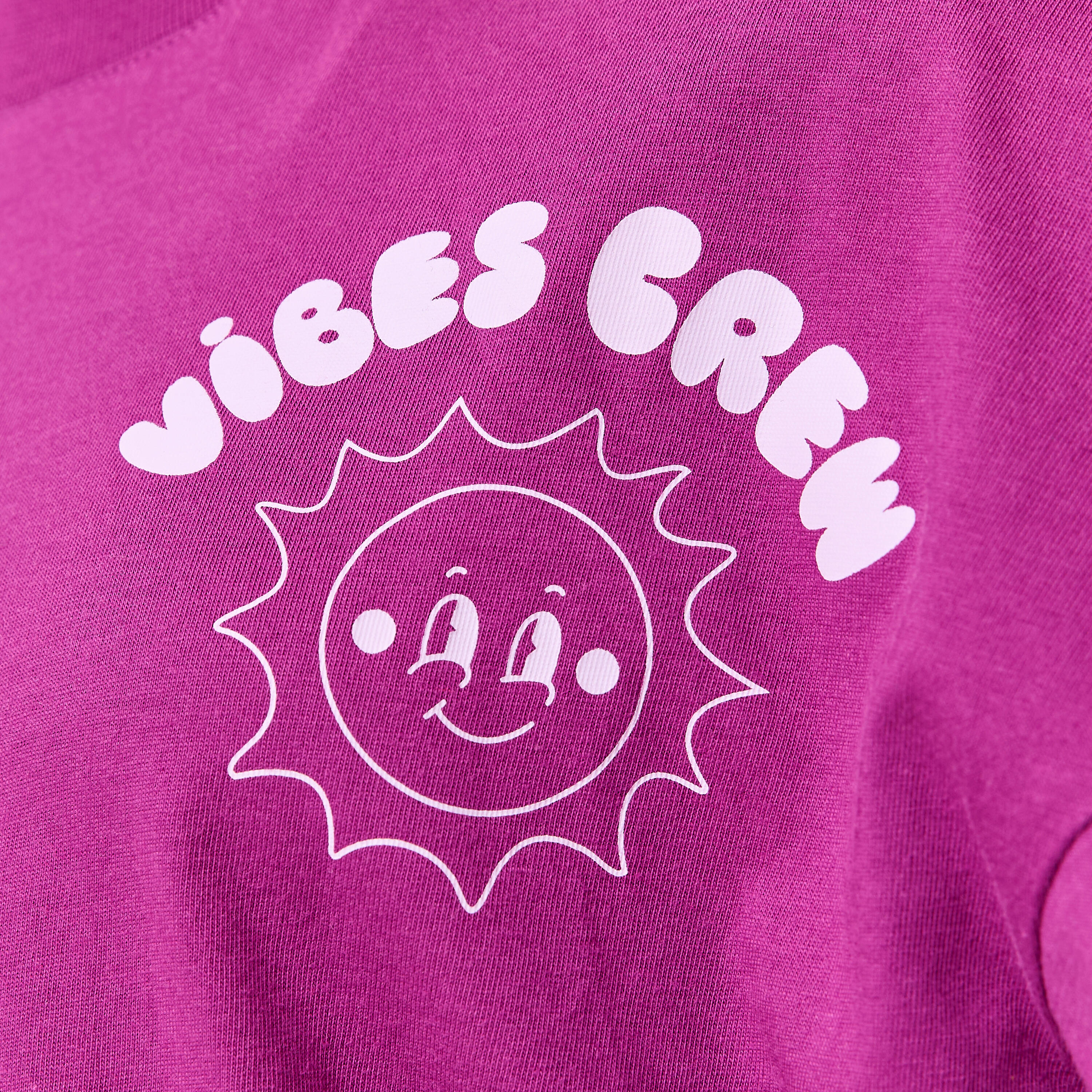 T-shirt bambina ginnastica oversize traspirante rosa 3/13