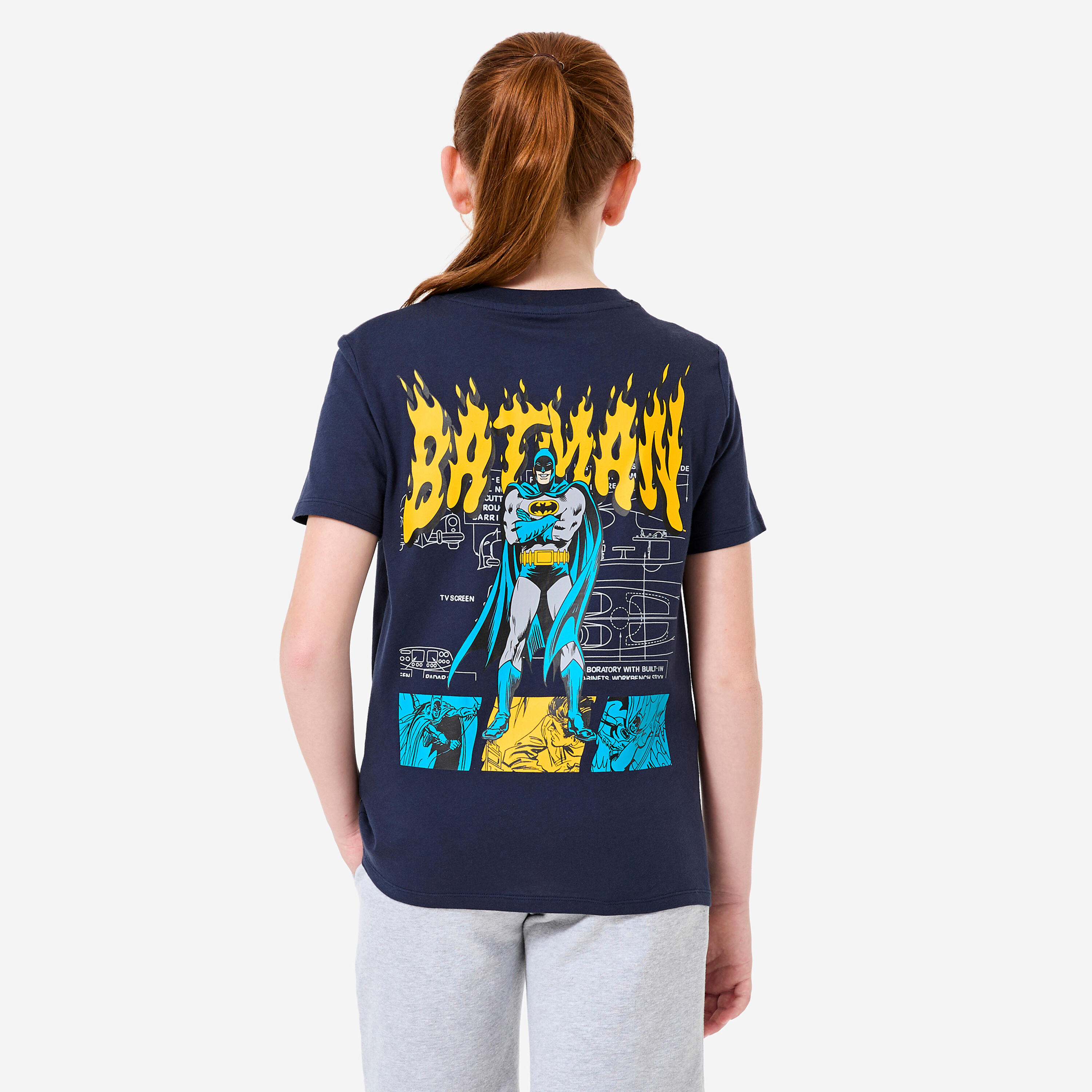 Kids' Batman T-Shirt - Dark Blue - DECATHLON