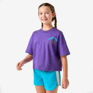 Camiseta Niños Violeta Oscuro Oversize