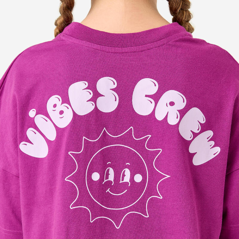 Tricou oversize, mov roz, fete
