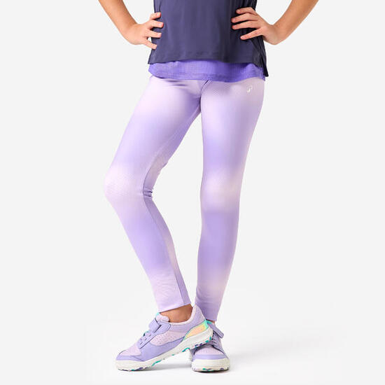 Legging respirant fille, imprimé rose foncé