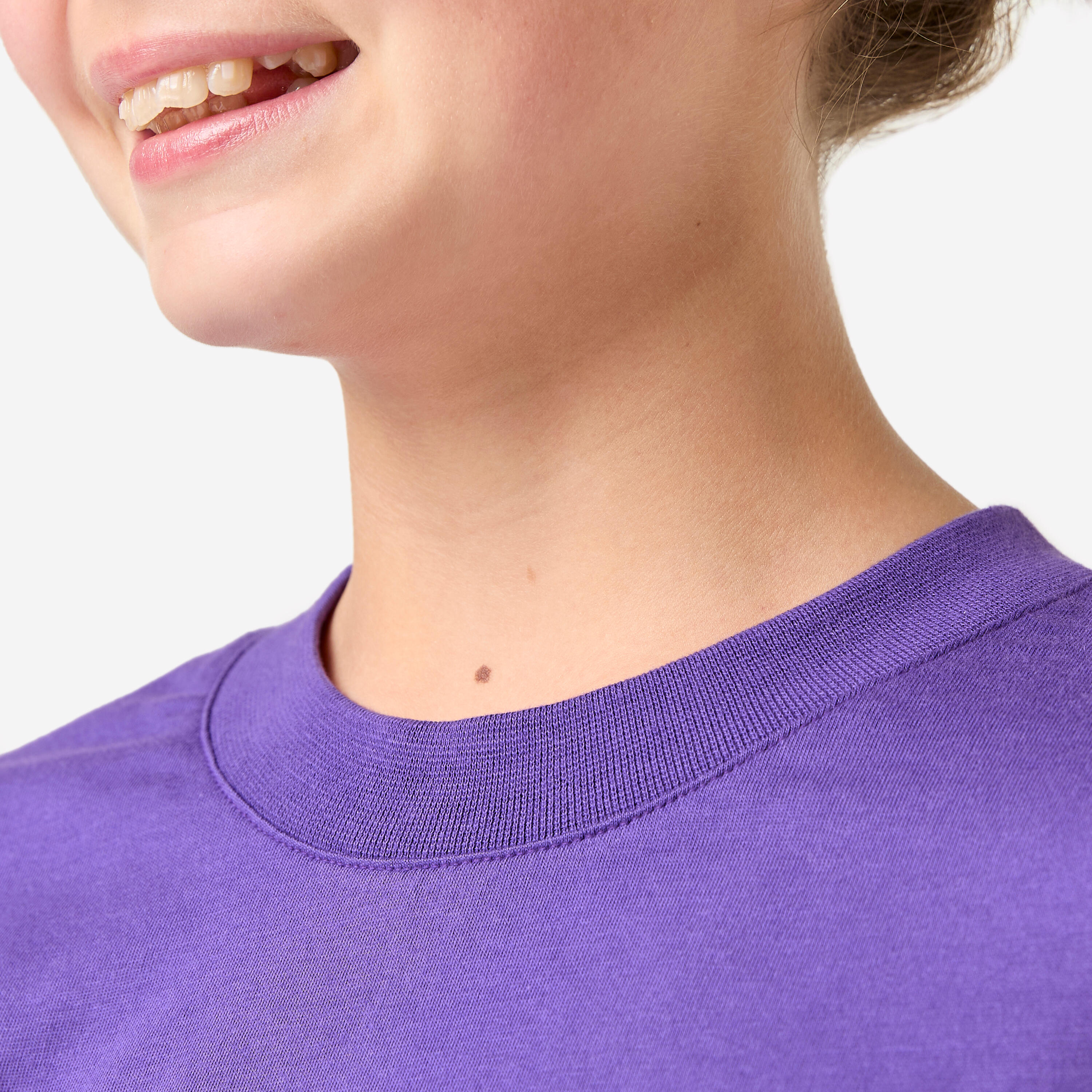 Tee-shirt oversize fille, violet foncé 5/11