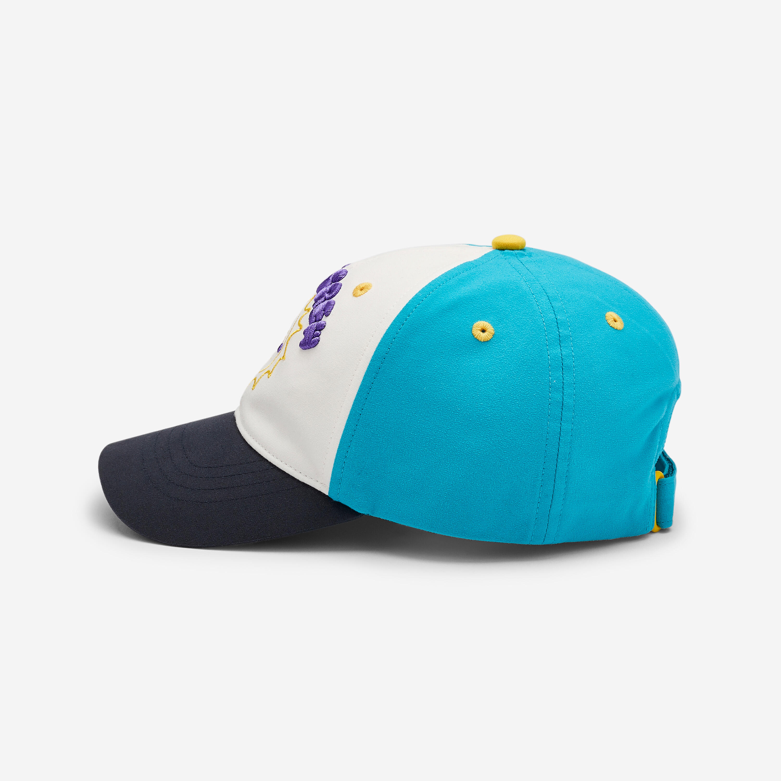 Casquette enfant respirante réglable mixte, blanc bleu gris 5/13
