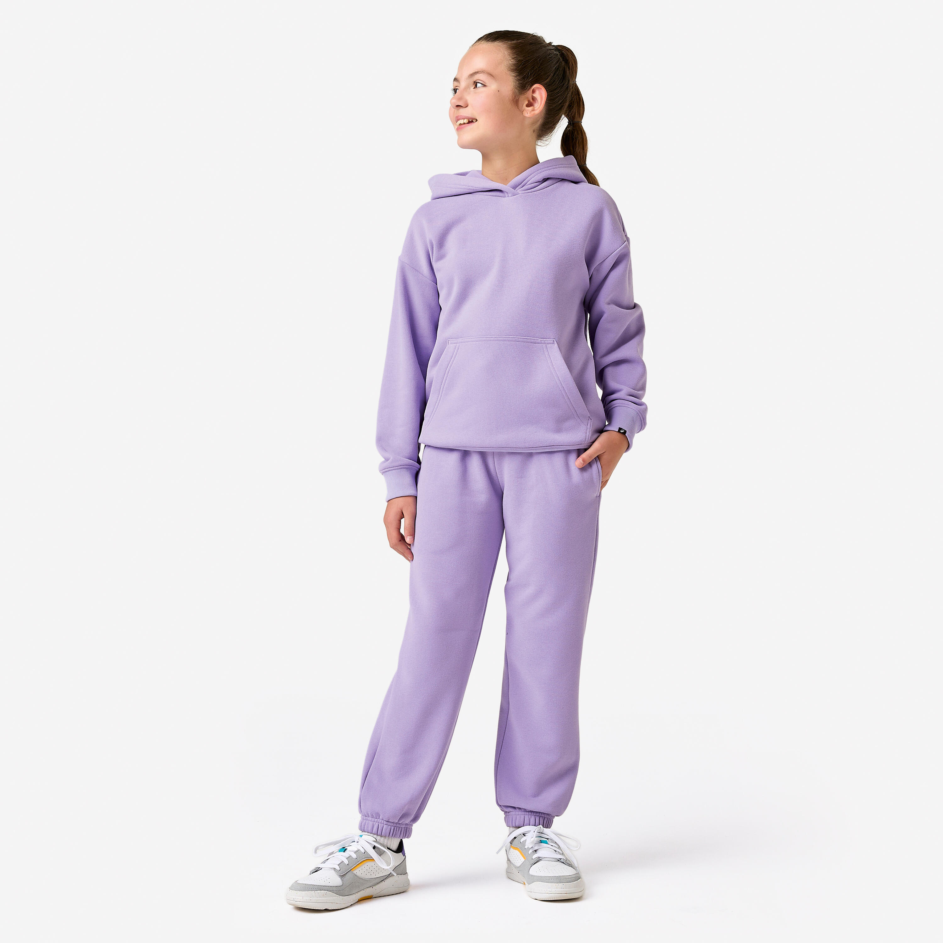 Oversize-Sweatshirt Mädchen, violett 2/5