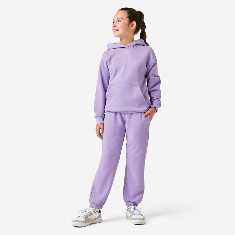 Pantalon de trening, larg, mov, fete