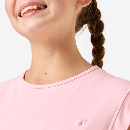 Футболка спортивна для дівчат 2-в-1 рожева