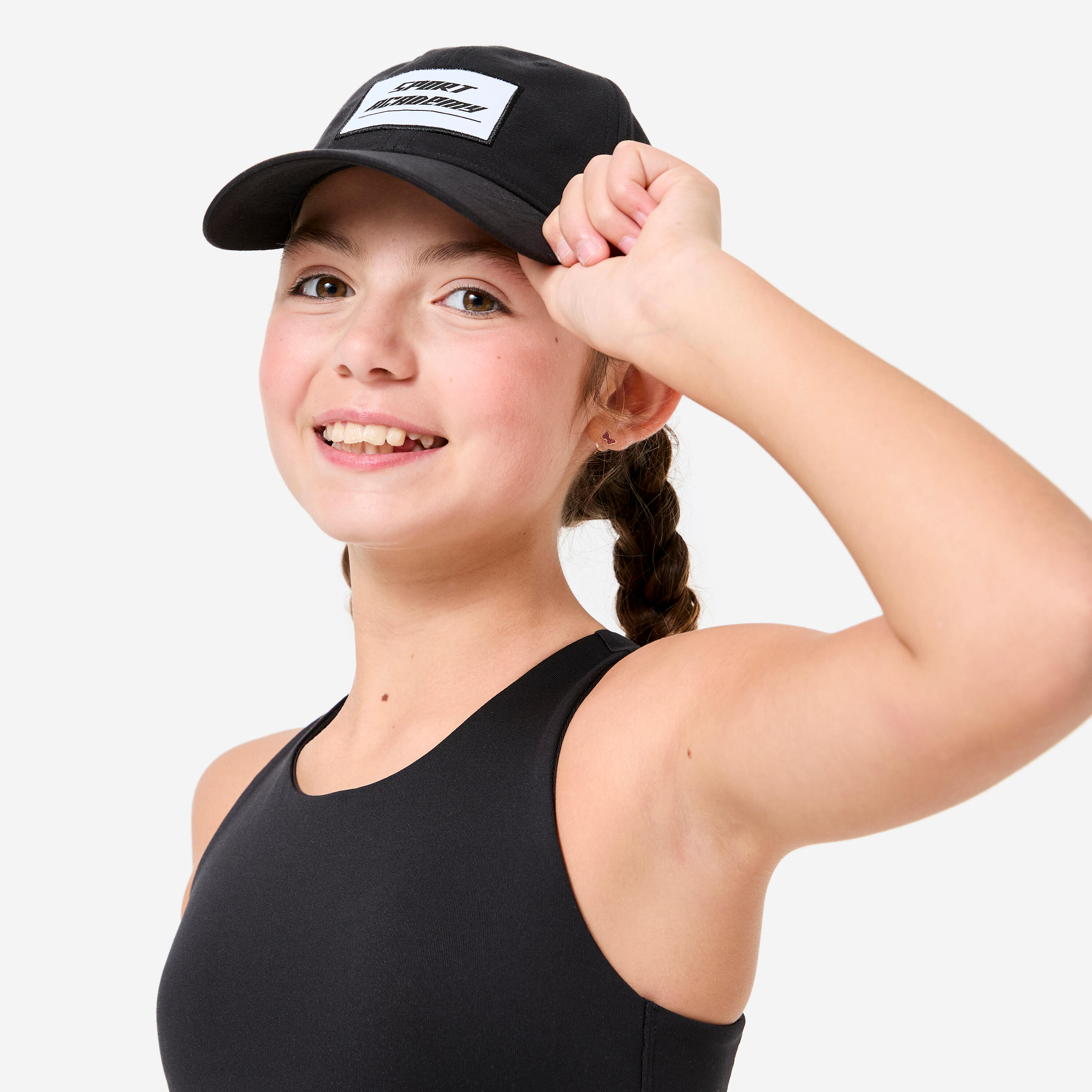 Casquette enfant respirante réglable mixte, noir 8/12