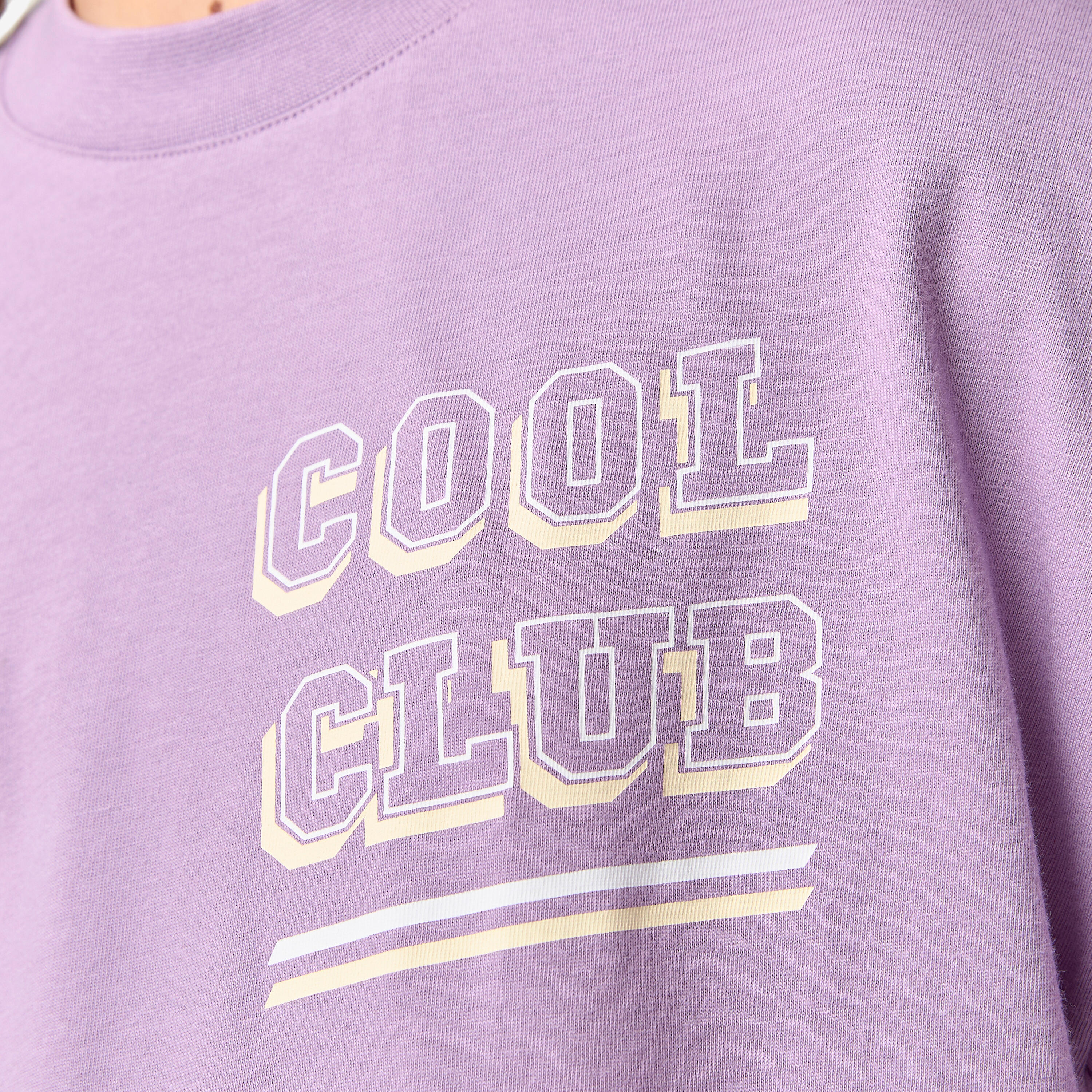 Tee-shirt oversize fille, violet clair 3/7
