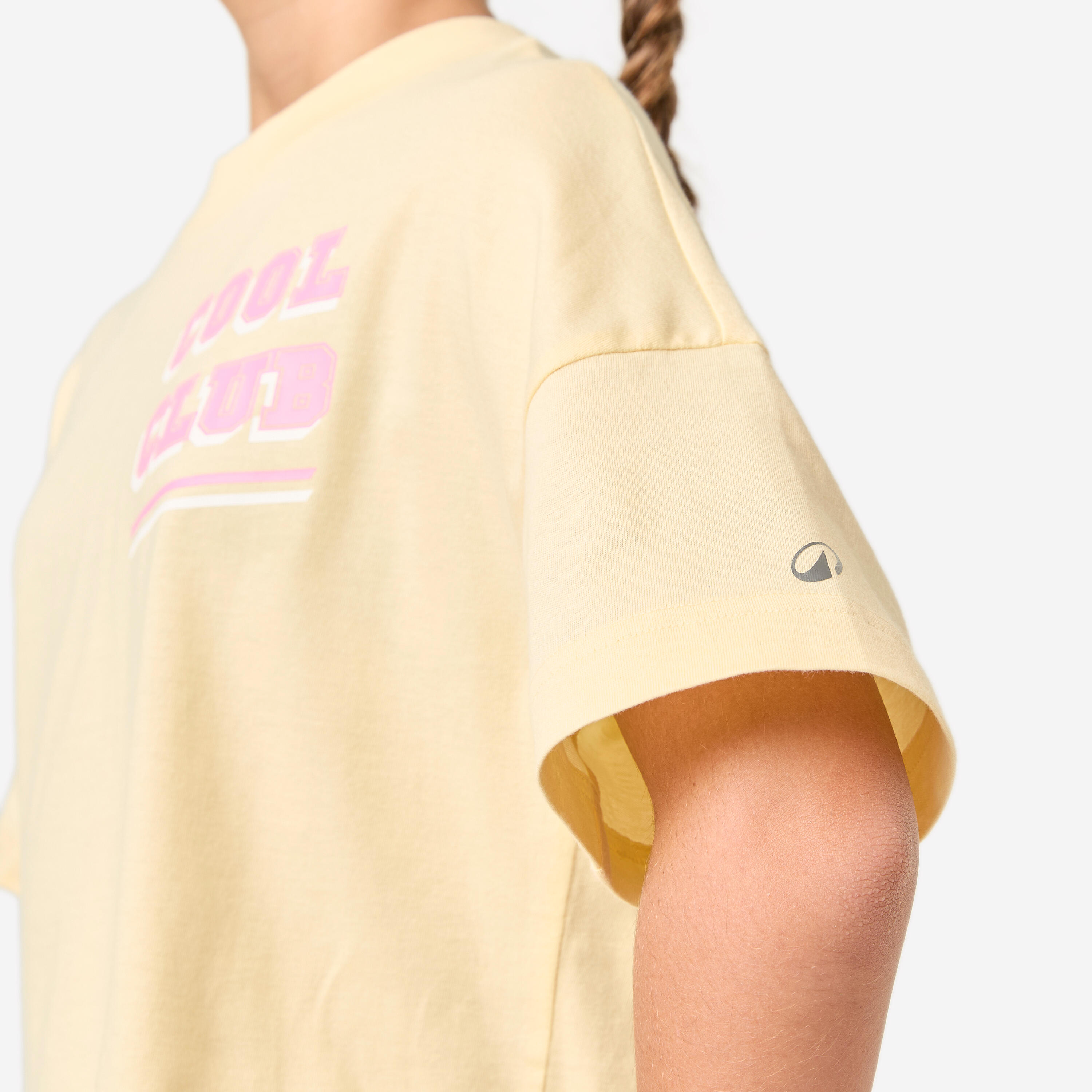 Tee-shirt oversize fille, jaune vanille 6/7
