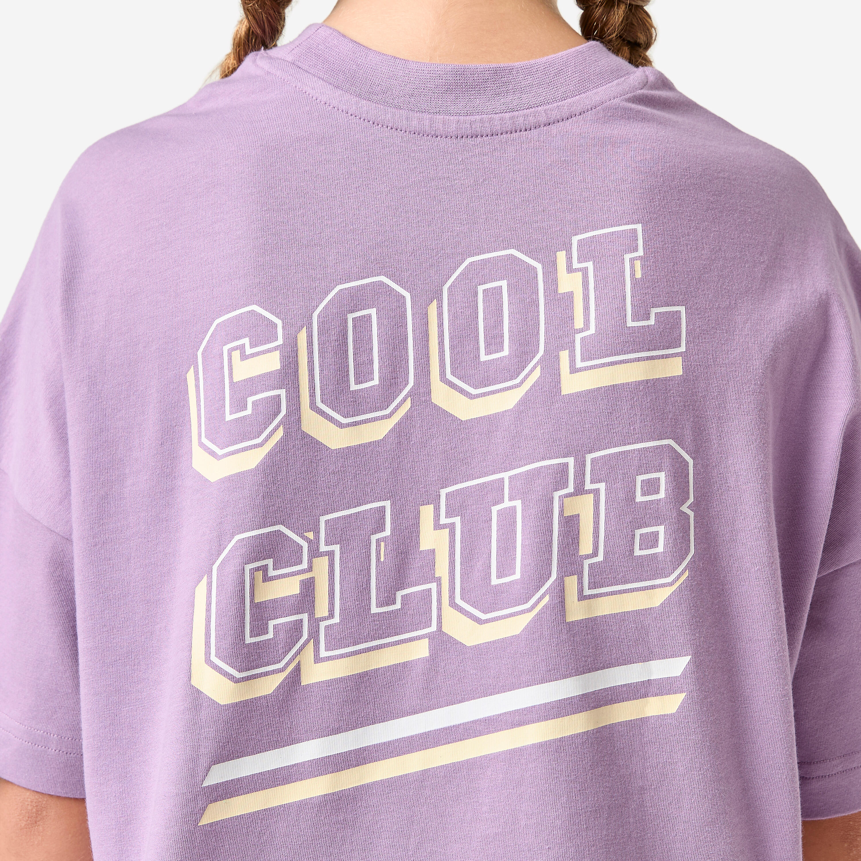 Tee-shirt oversize fille, violet clair 7/7