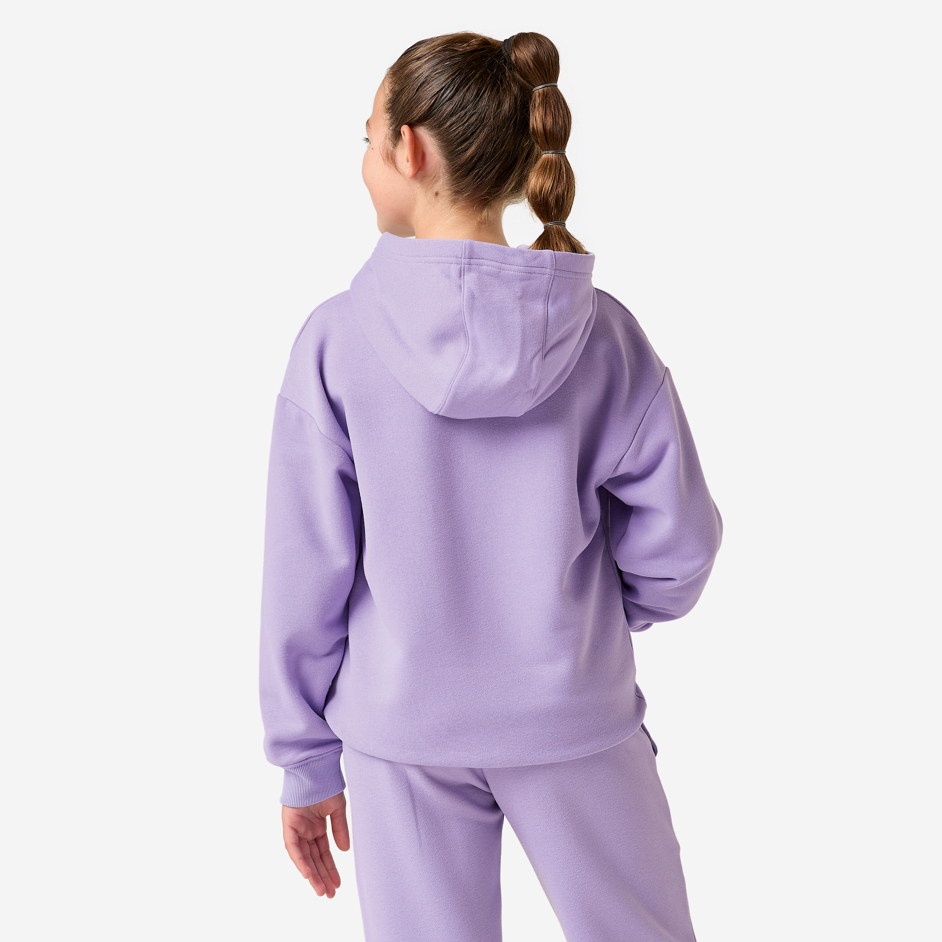 Oversize-Sweatshirt Mädchen, violett 4/5