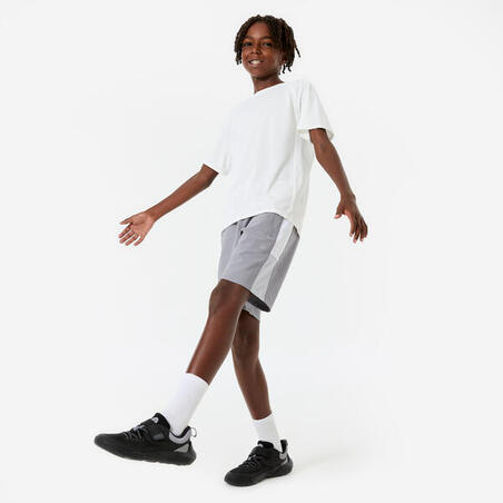 Шорти спортивні дитячі сірі/білі