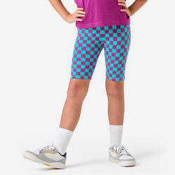 Cycliste multisport coton fille, imprimé rose