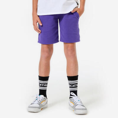 Pantaloncini bambino ginnastica regular fit cotone blu