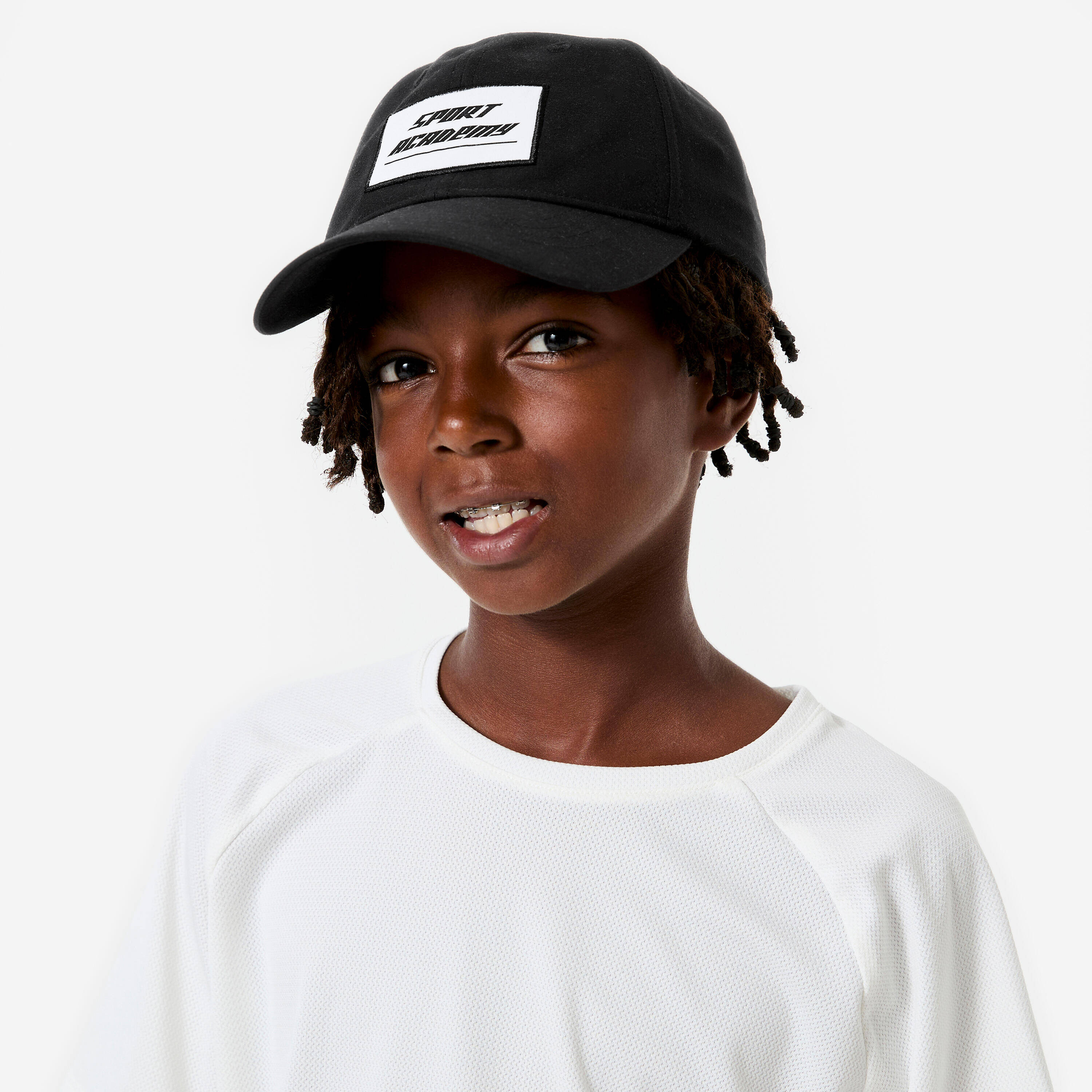 Kids' Unisex Adjustable Breathable Cap - Black -  3