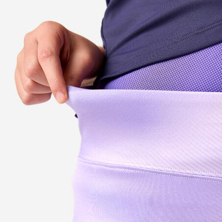 Легінси спортивні для дівчат темно-рожеві з принтом