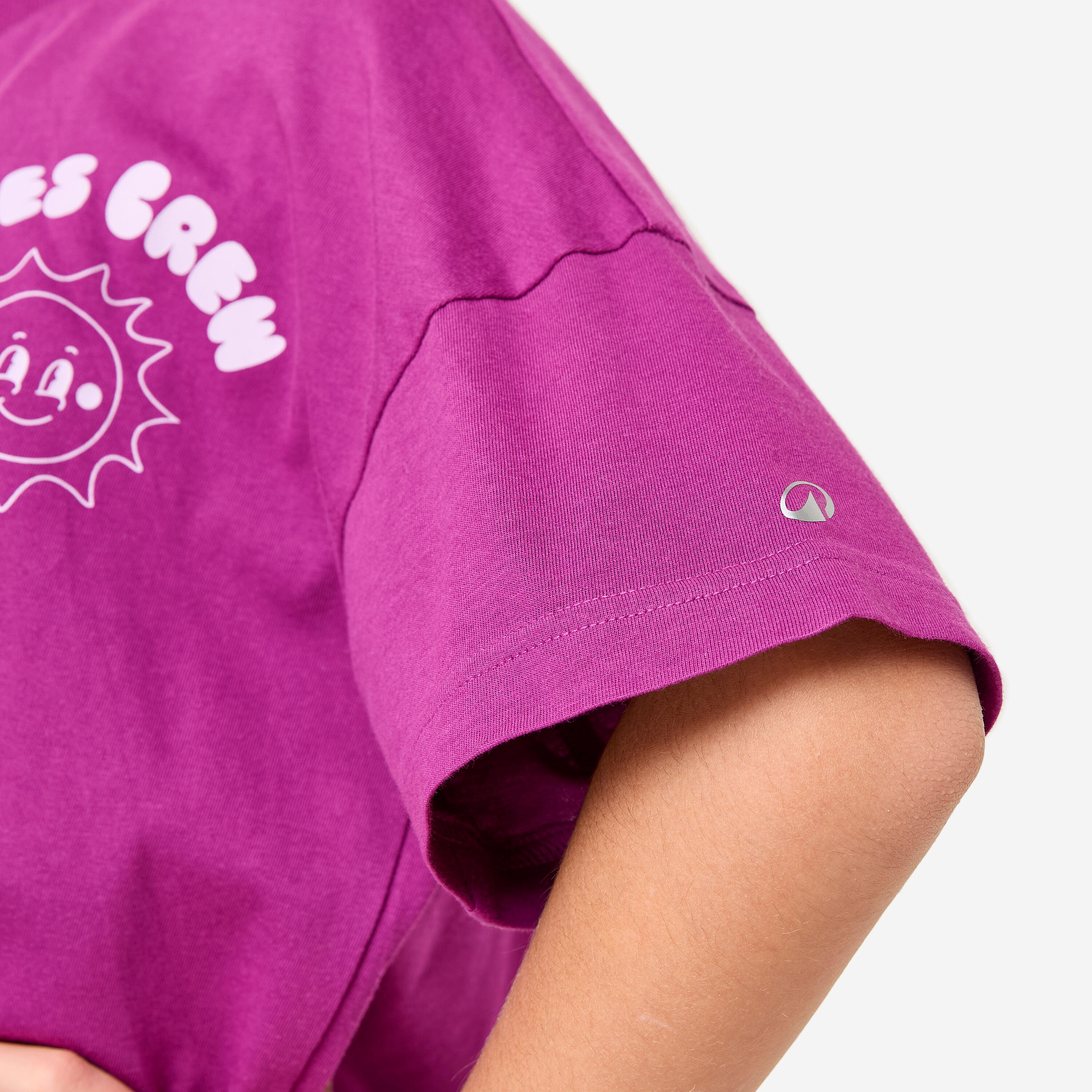 T-shirt bambina ginnastica oversize traspirante rosa 7/13