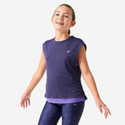 Tricou respirant sport 2 în 1 Mov Fete