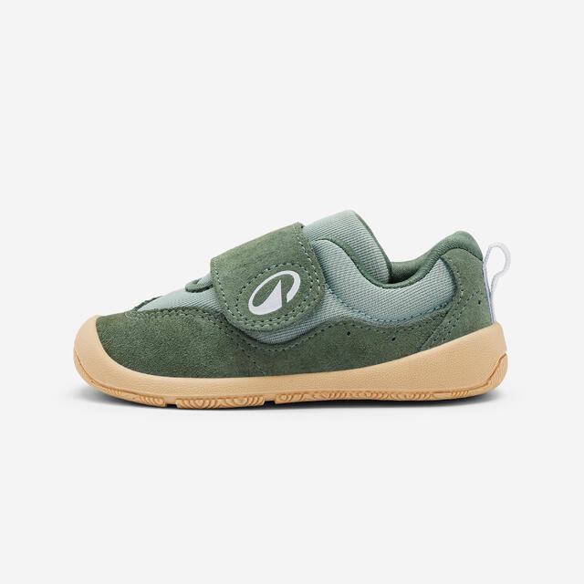 Barfußschuhe Babys/Kleinkinder Klettverschluss - Crawler Hybrid grün