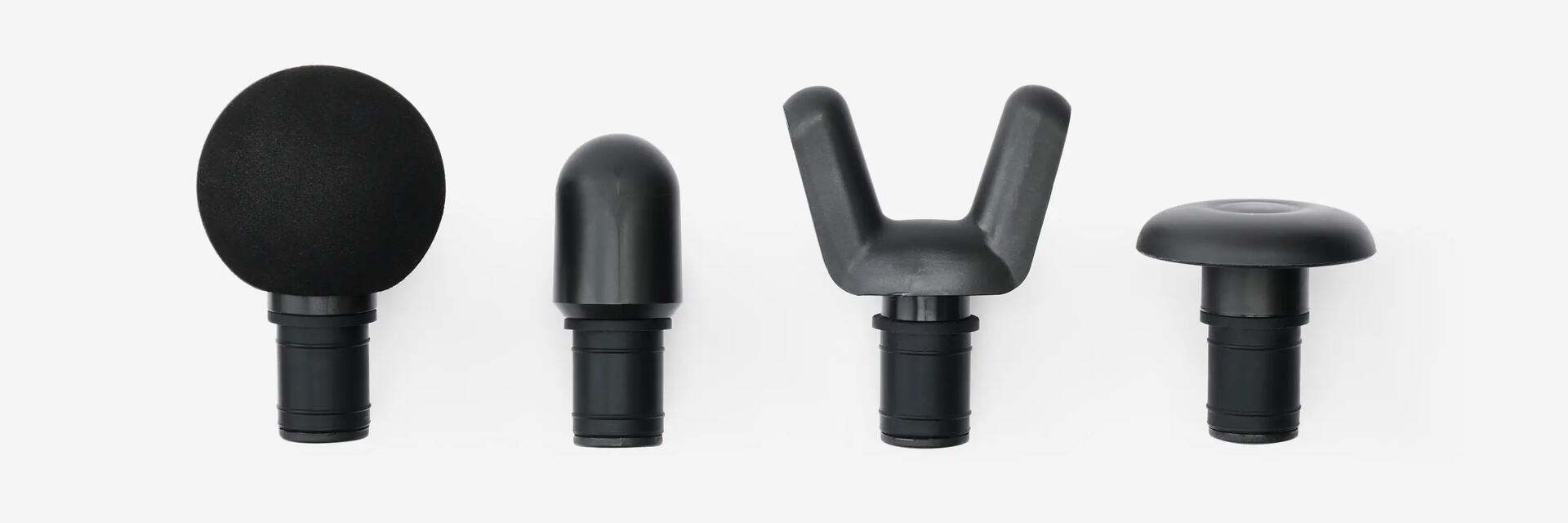 présentation des 4 embouts de massage