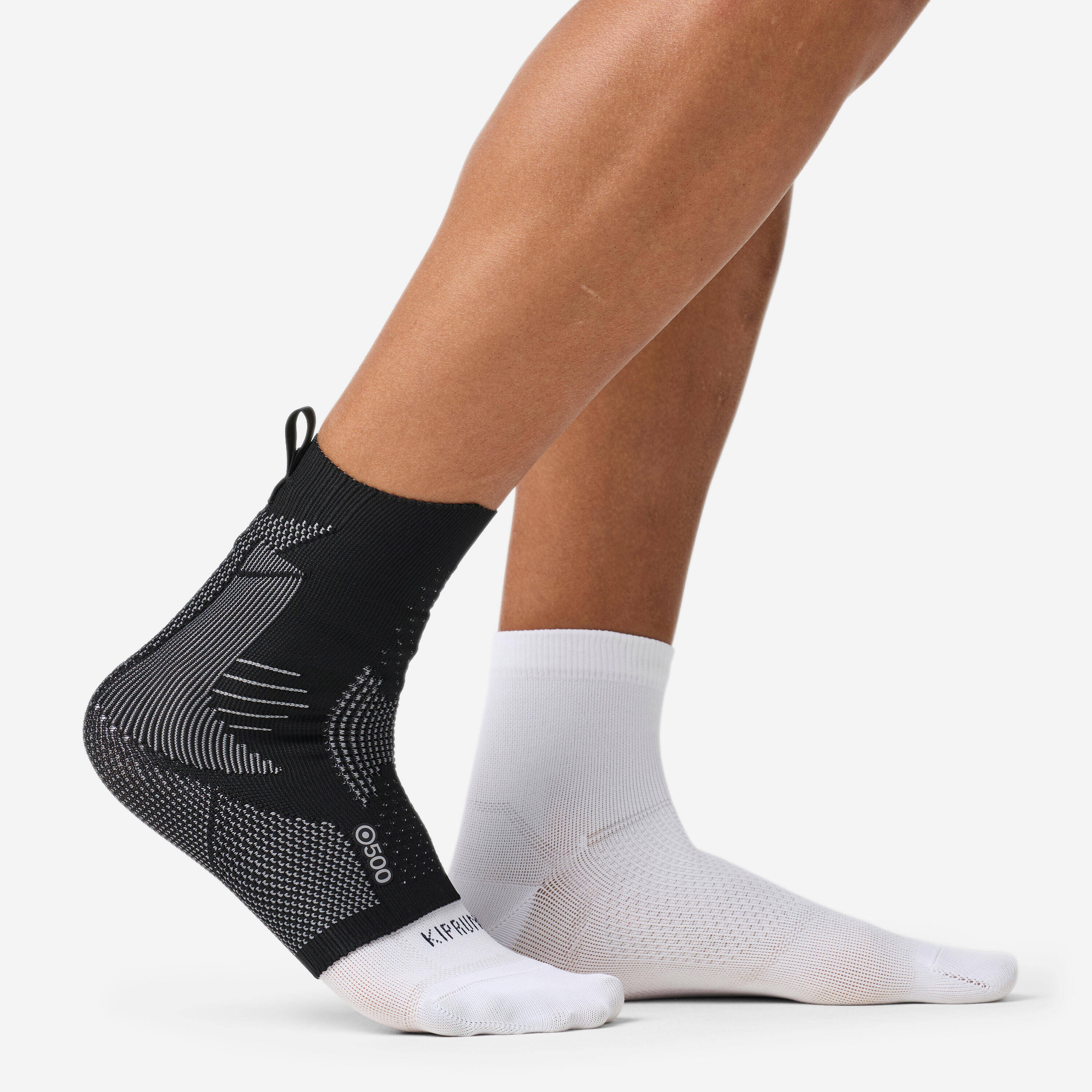 Level 1 right or left ankle support with foam pads - Smoked black -  3