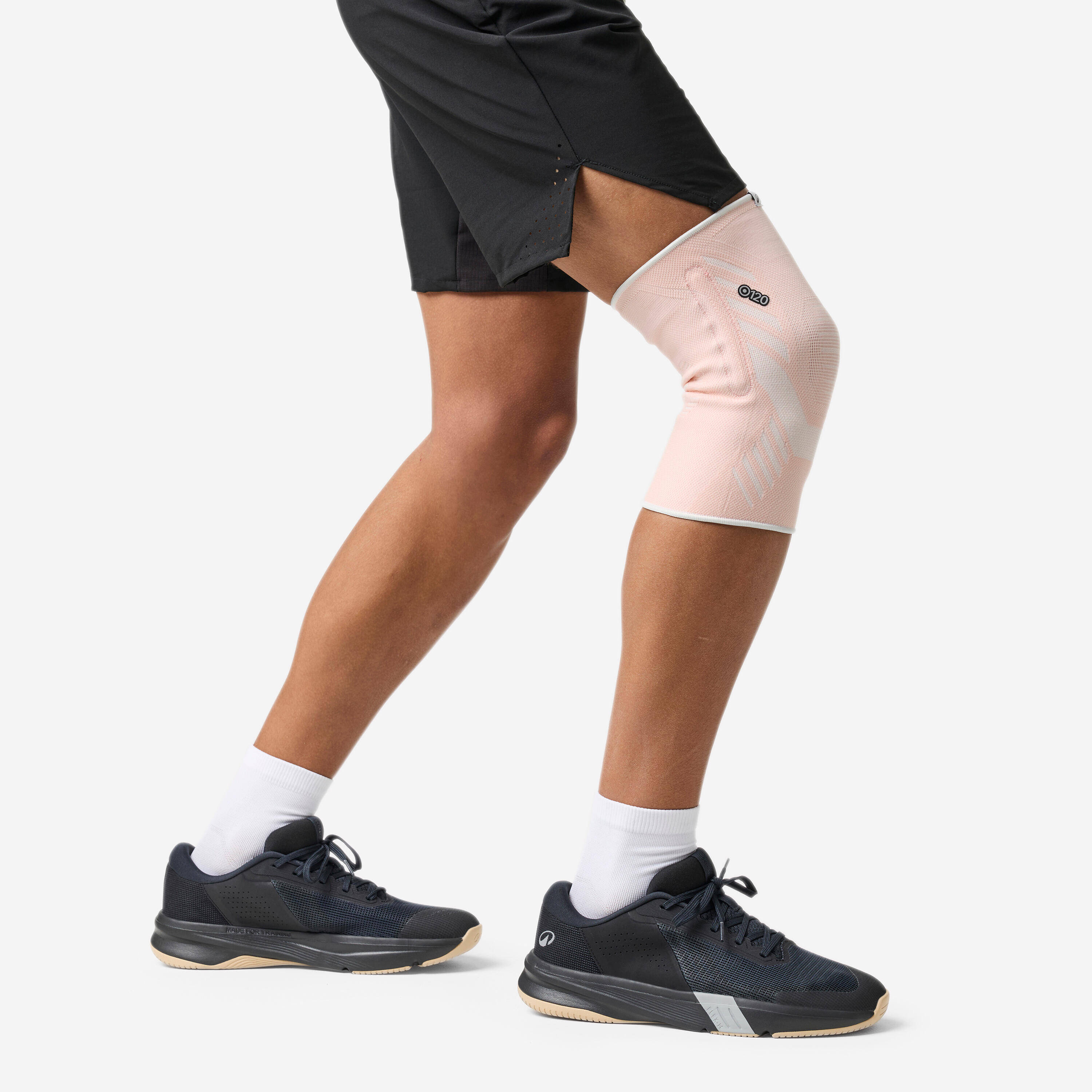 Knee Protector or Supporter Cap with Non Slip Tech, 120 - Black- Pearl Pink -  2