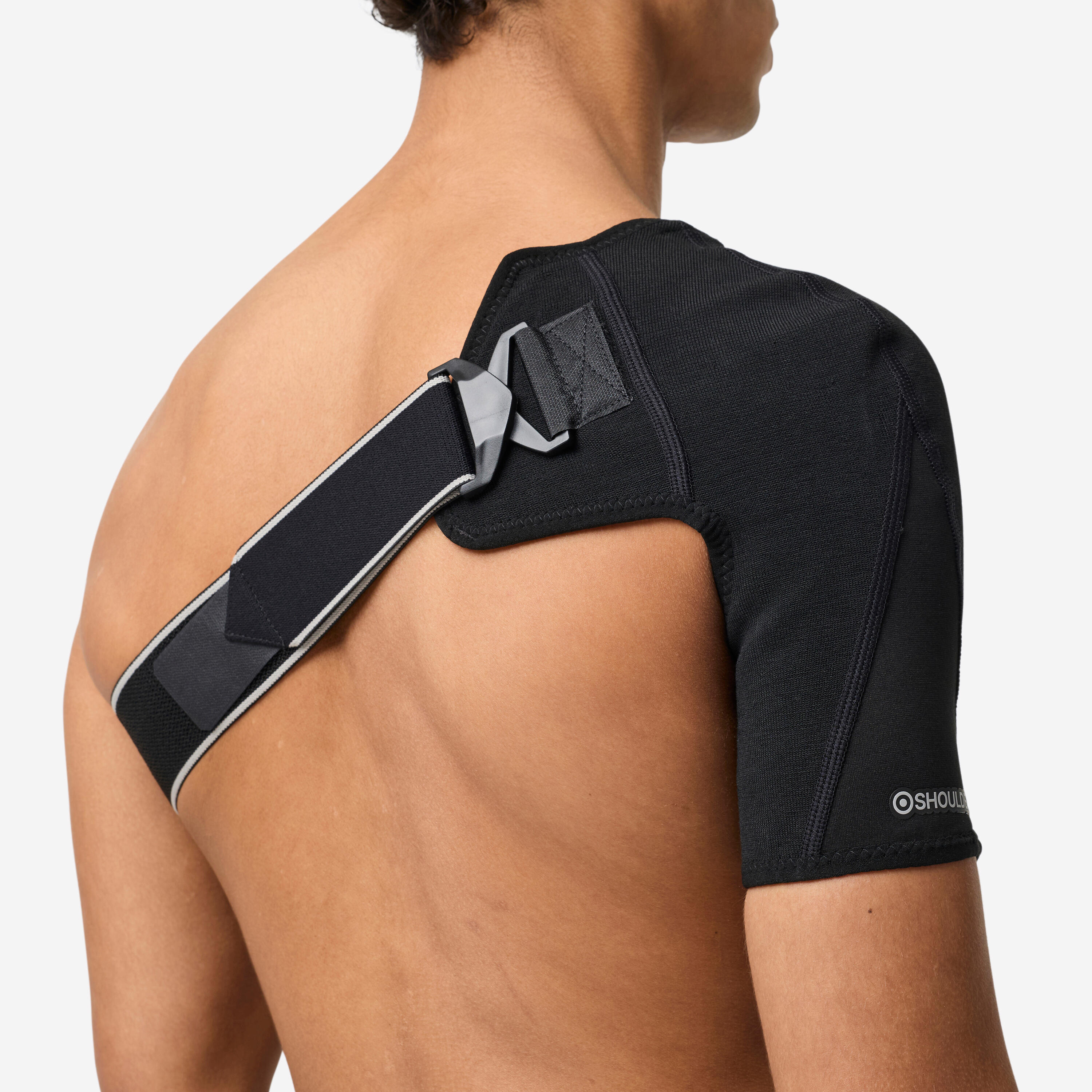 Right or Left Shoulder Pad with Tightening Strap - Smoked Black