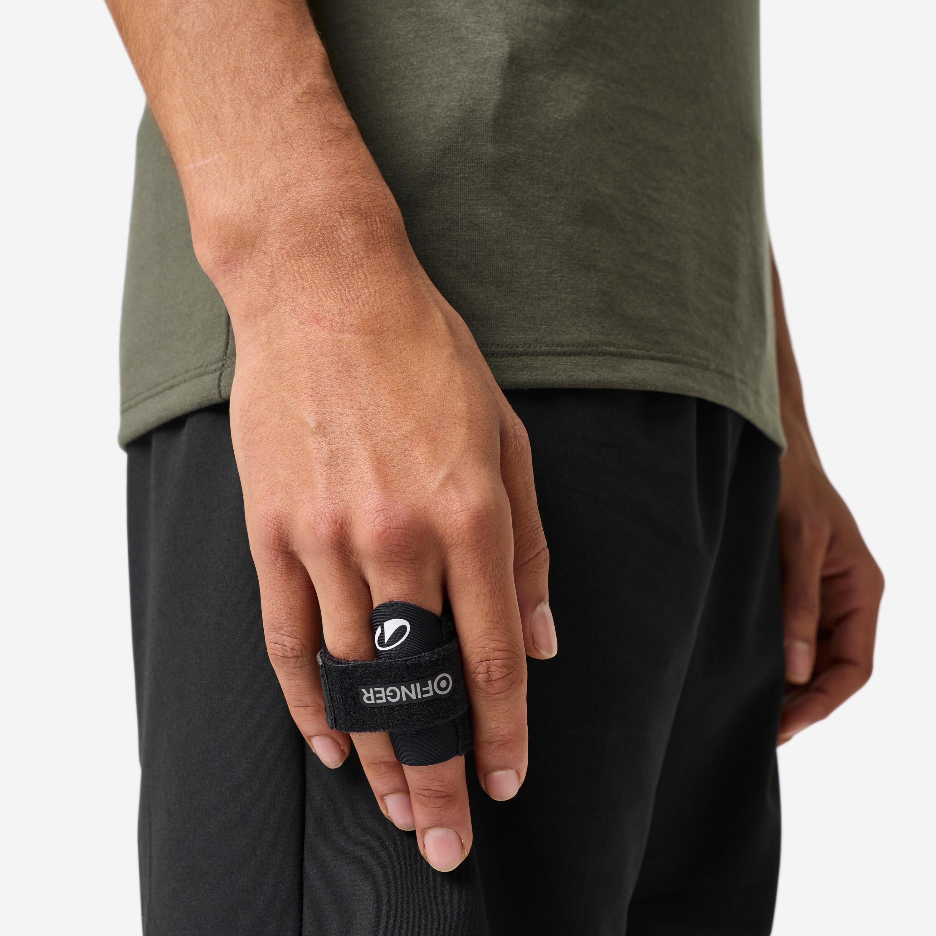 Finger support with tightening strap- Smoked Black