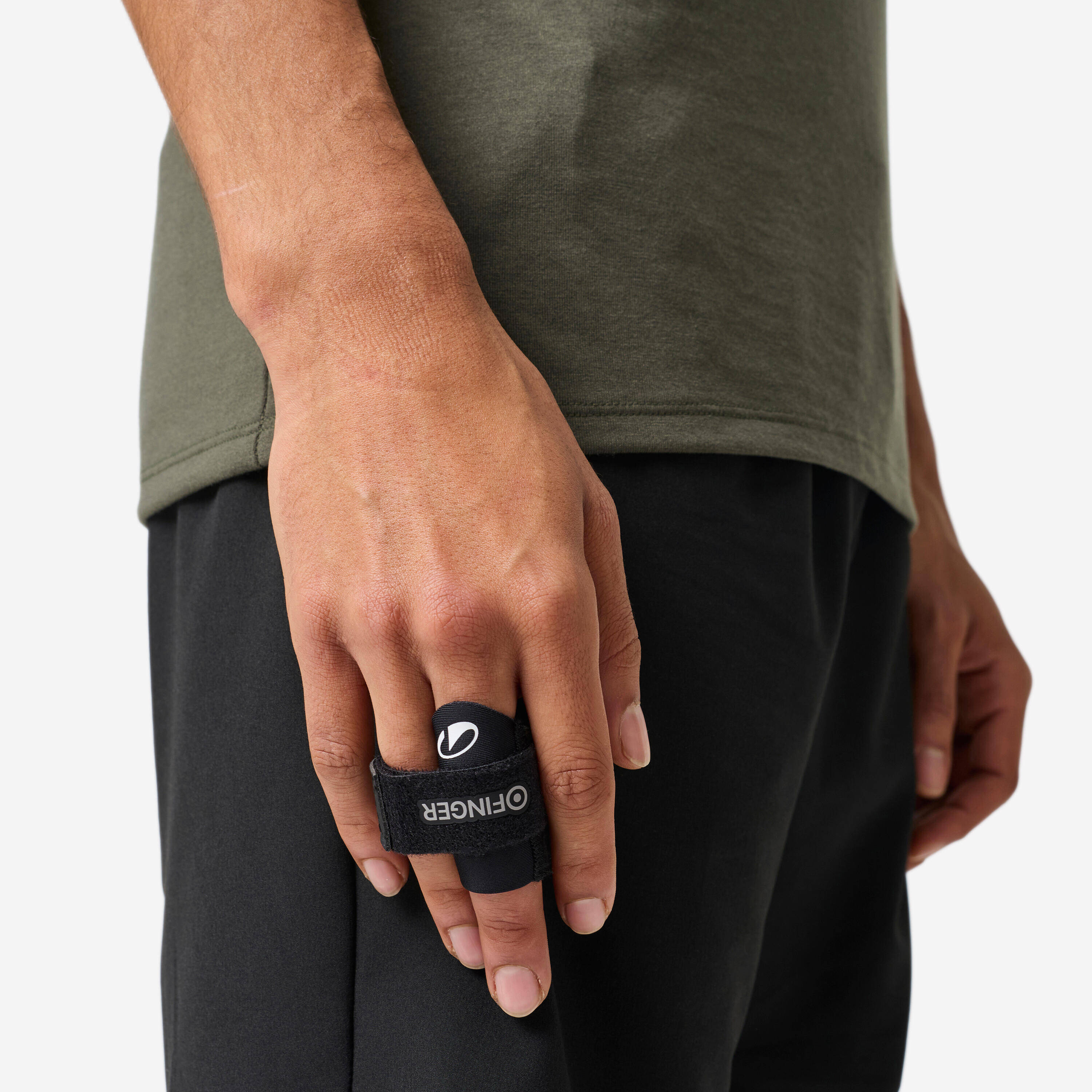 Finger support with tightening strap- Smoked Black -  3