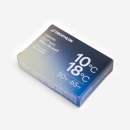 Surf wax d&#039;origine naturelle pour eau froide de 10 à 18 °C.