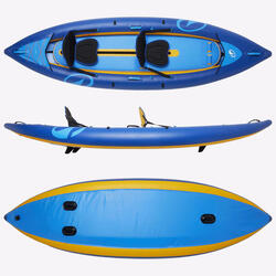 Canoë kayak gonflable de randonnée 1-2 places, Tribord 100 Confort