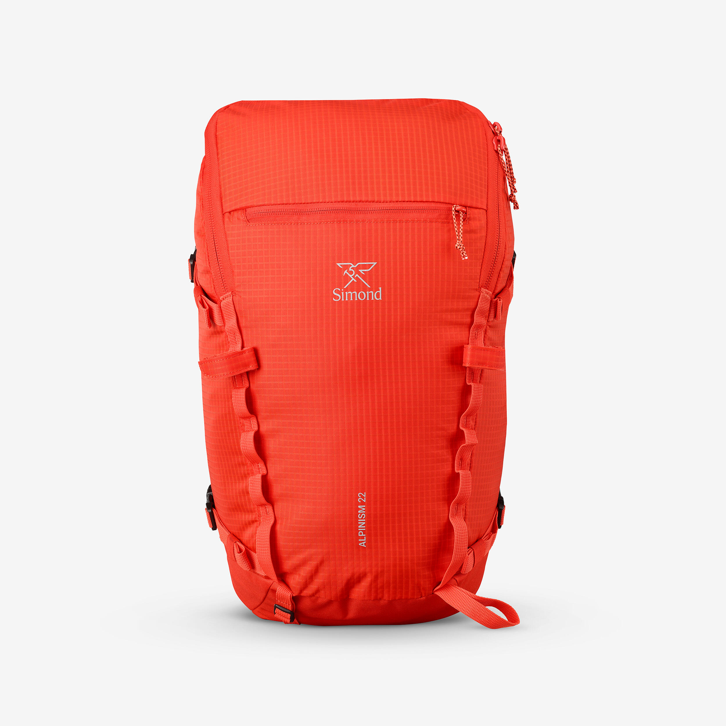 Vielseitiger und modularer Bergsteigerrucksack, Alpinism 22 rot 8/16