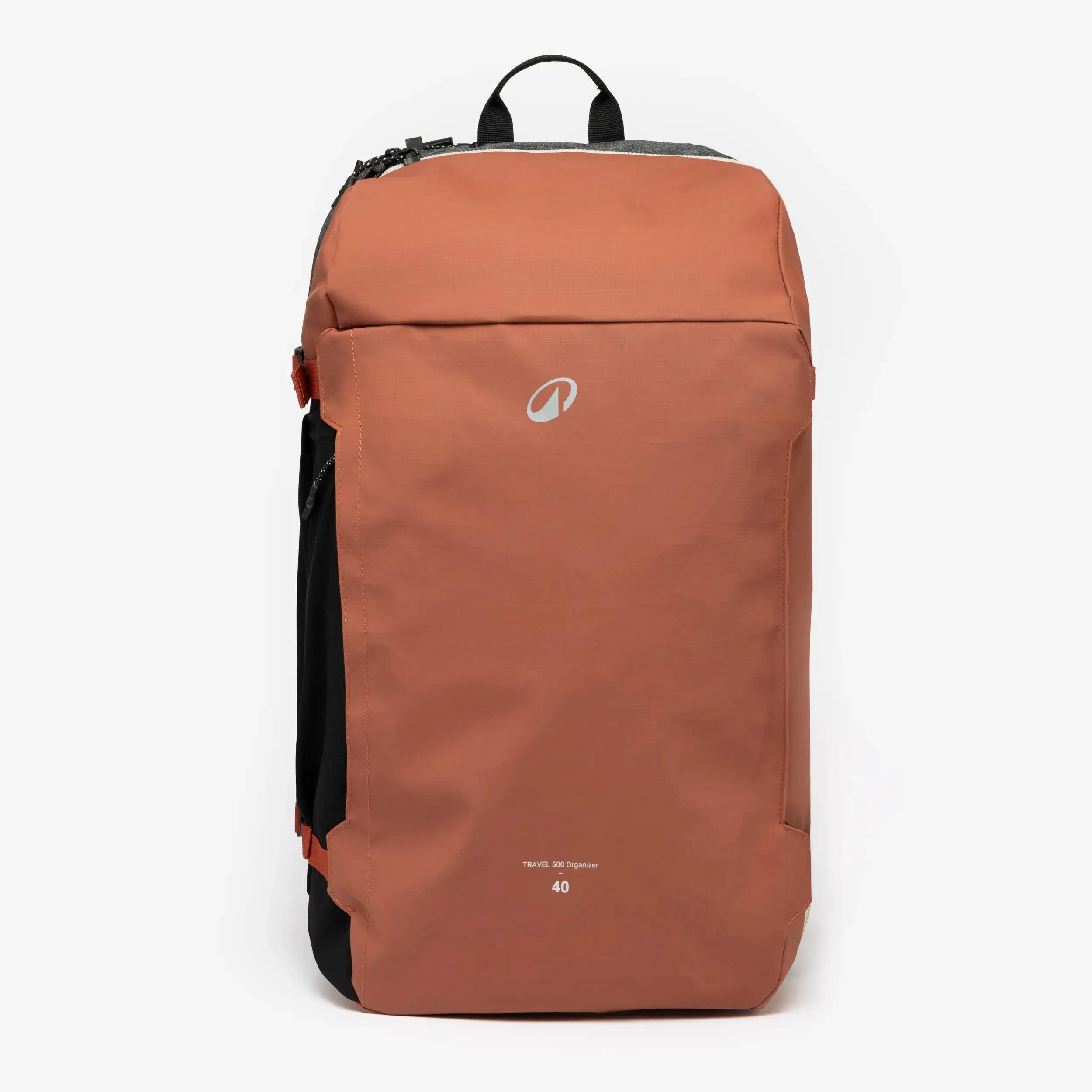 Travel Backpack 500 Oraganizer 40L Orange -  1