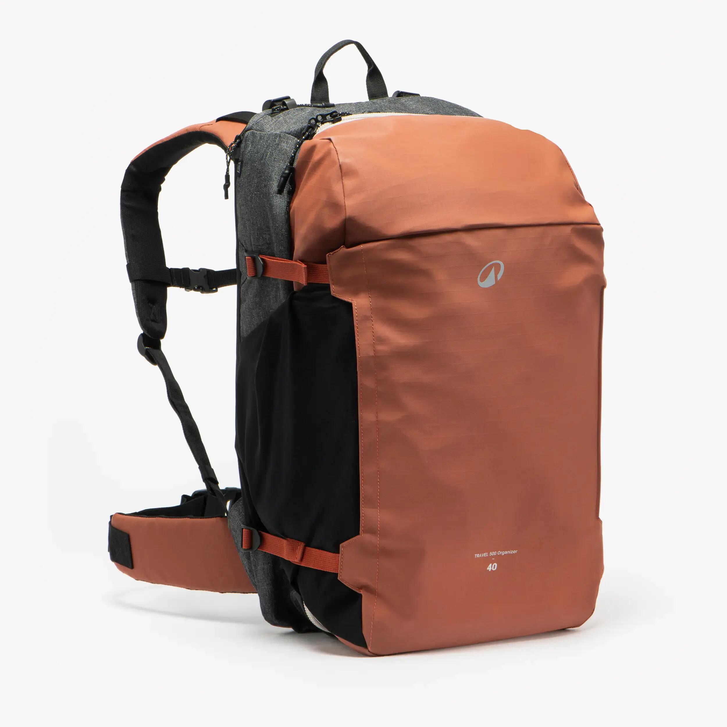 Travel Backpack 500 Oraganizer 40L Orange -  3