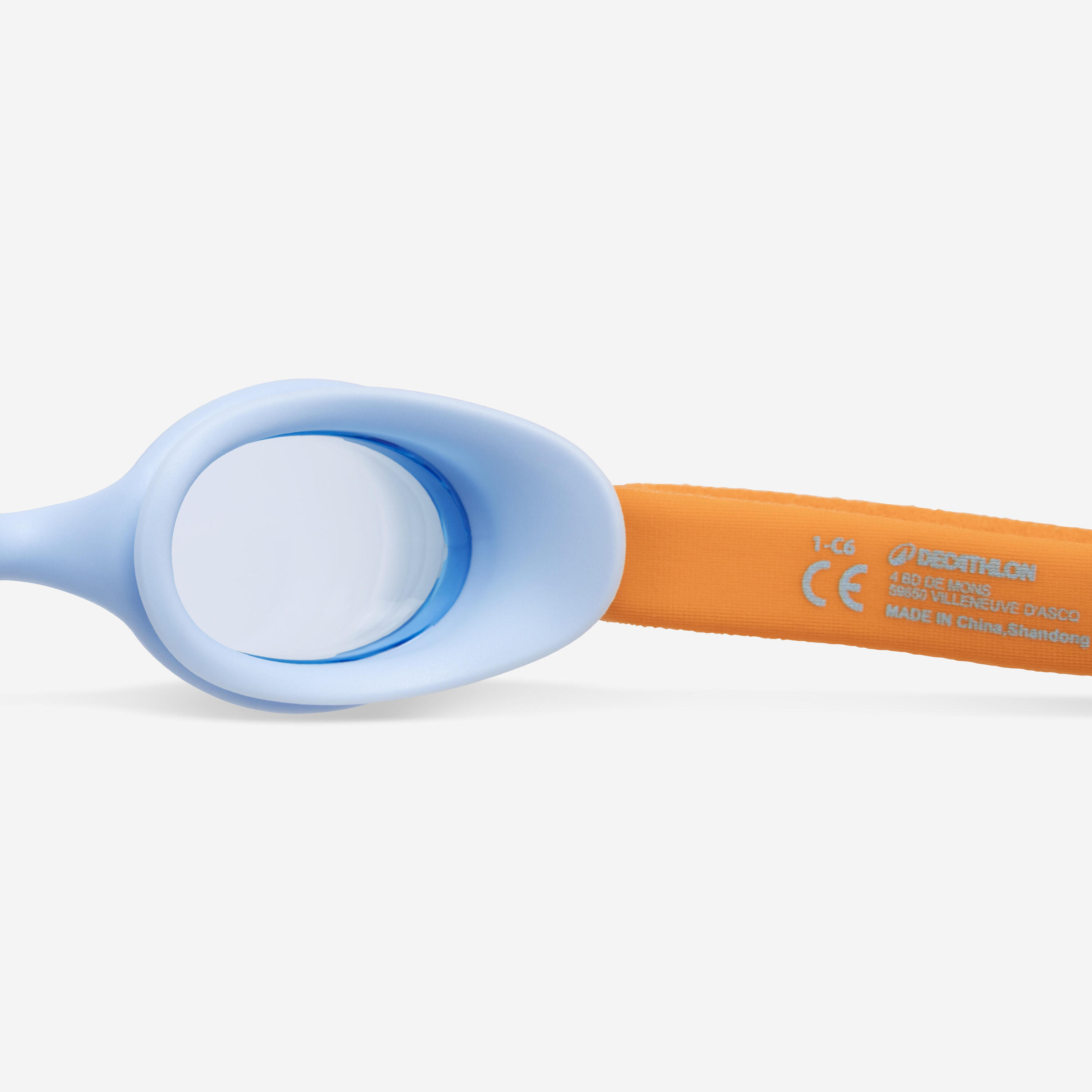 Lunettes de natation teintées bleu enfant, Kuwee 9/16